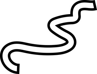 Lines bold curved. Design elements