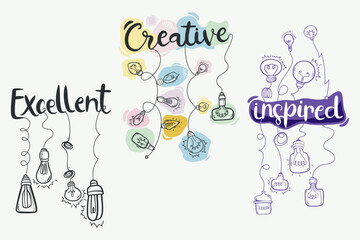 Light Bulb Clip art for Fun Work Quotes Graphic
