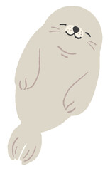 アザラシのイラスト © AKIYU