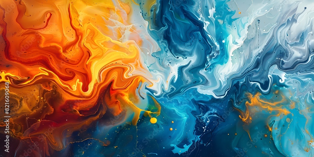 Poster captivating fluid expressions abstract s motivational journey through vibrant imagination and transf