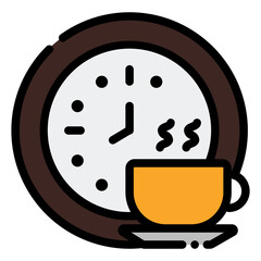 Coffee Break Icon in Filled Line Style