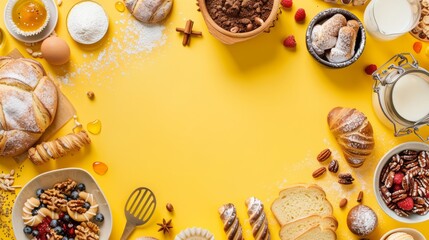 Fototapeta premium World baking day background concept with copy space