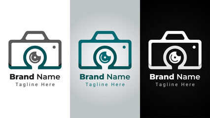 Omega Camera Logo, combination of the camera and omega logo. Can be used for photography or property business