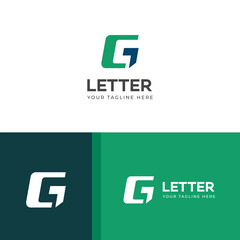 GC, CG, G letter logo design template elements. Modern abstract digital alphabet letter logo.