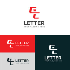 GC, CG letter logo design template elements. Modern abstract digital alphabet letter logo.