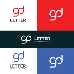 Obraz premium GD, DG letter logo design template elements. Modern abstract digital alphabet letter logo.