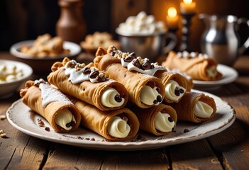 emphasizing the texture and classic appeal of this Italian dessert