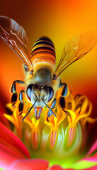 Intricate Elegance: The Floral Bee