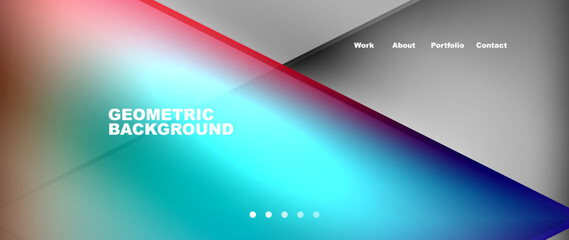 Fototapeta premium Gradient triangle geometric minimal wallpaper