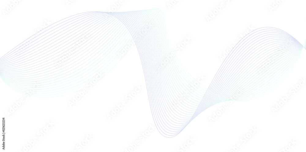 Poster Vector smooth element swoosh speed wave modern stream transparent background. Glowing gradient colorful flowing dynamic wave lines background. 