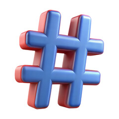 Obraz premium Hash Sign 3D Icon