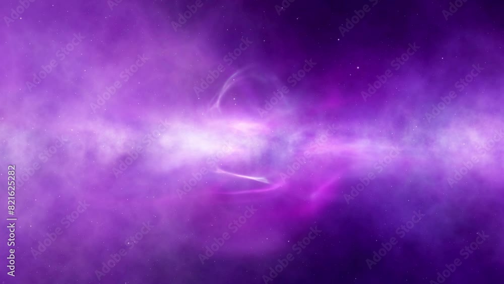 Poster abstract infinity universe with glowing nebula light and stars loop animation background.
