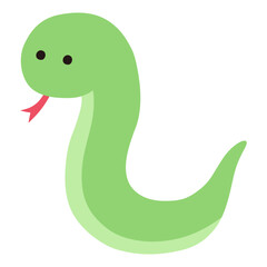 ゆるい蛇のベクターイラスト。干支、十二支、へび、年賀