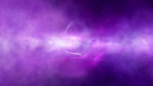 Abstract infinity universe with glowing nebula light and stars loop animation background.