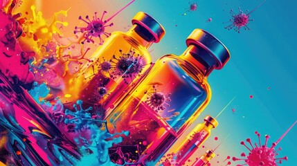 Vaccines are a safe and effective way to protect yourself from serious diseases. vibrant color