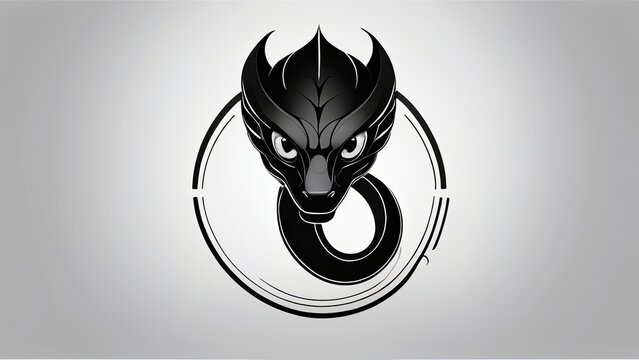 black and white snake illustration