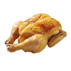 whole raw chicken isolated on transparent background ,generative ai