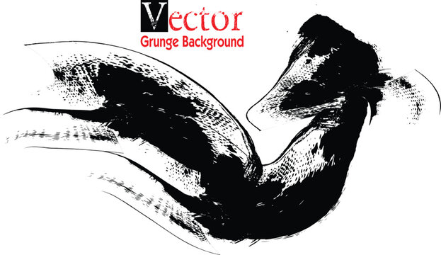 SHand Drawn Grunge Brush Smears, Hand Drawn Grunge Brush vector, Black vector brush strokes collection. Black paint spots vector set