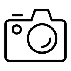 Camera Line icon.  Vector illustration. For sign, symbol, web graphics, infographics. 