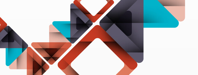 Business triangle and squares vector abstract background. Vector Illustration For Wallpaper, Banner, Background, Card, Book Illustration, landing page