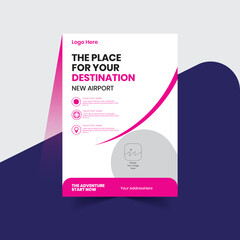 Fototapeta premium travel destination poster template design