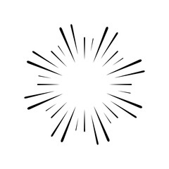 Obraz premium Firework explosion vector flat black simple illustration for web and app on white background..eps