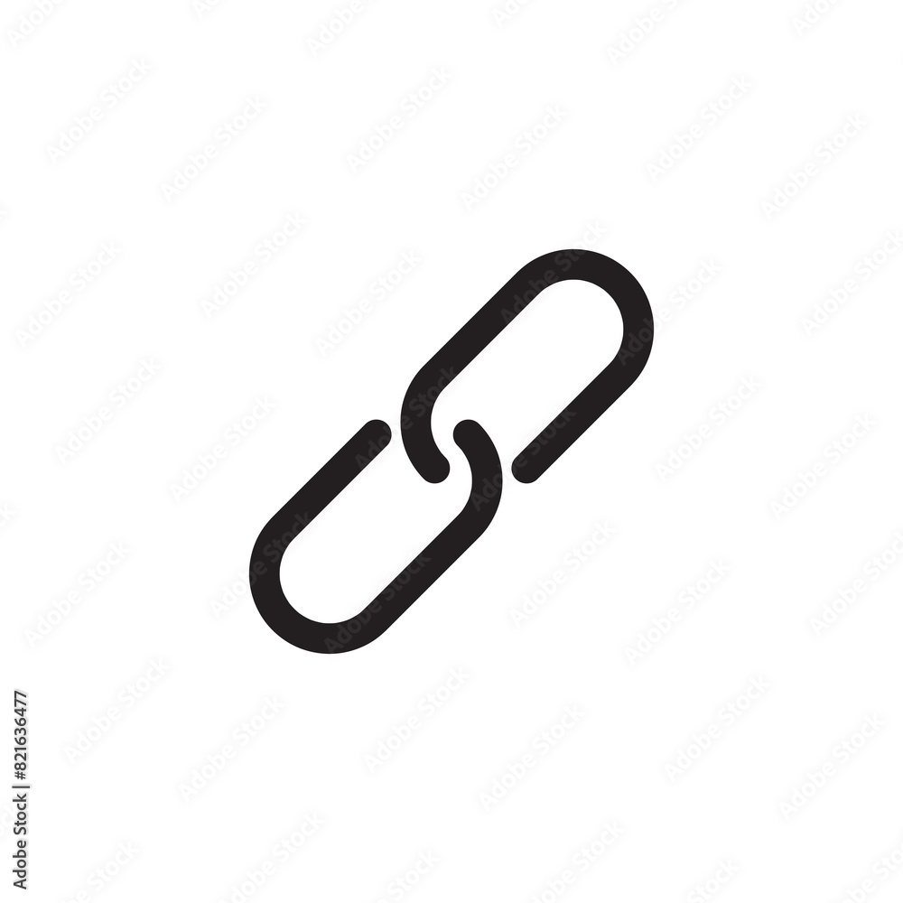 Poster link line icon, outline vector sign flat trendy style illustration for web and app on white backgrou