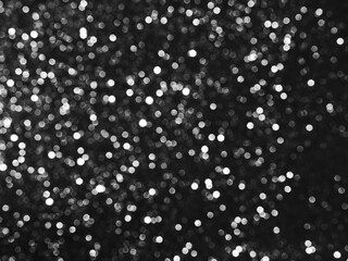 Bokeh Background Black Dark Glitter Light Abstract White sparkle blur Effect Cool Snow Pattern...