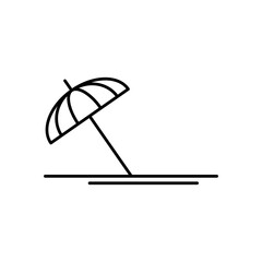 Beach umbrella icon vector, simple flat trendy style illustration for web and app on white background..eps
