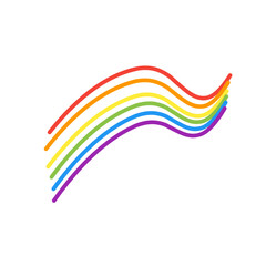 rainbow logo line icon