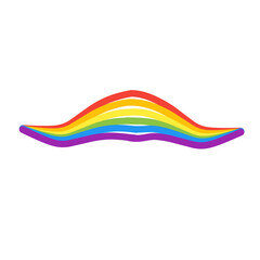 rainbow logo line icon