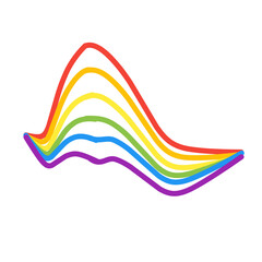 rainbow logo line icon
