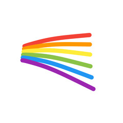 rainbow logo line icon