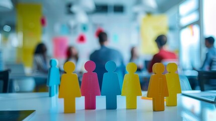 Business recruitment drive with We're hiring sign, focus on, expanding team, vibrant, Composite, conference room backdrop