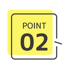 バナーやプレゼン資料デザインに最適！ポイントナンバーのアイコン　イラスト素材