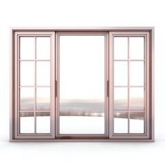 a window with a view of a snowy landscape