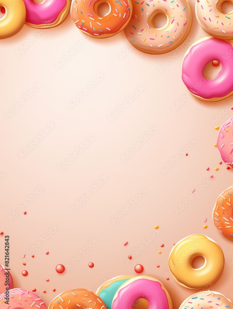 Aufkleber a close up of a bunch of donuts with sprinkles on top. the donuts are arranged in a way that they lo
