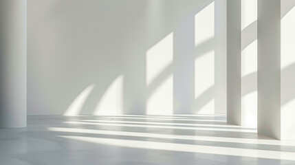 Fototapeta premium Minimalistic modern background with clean white and light grey tones