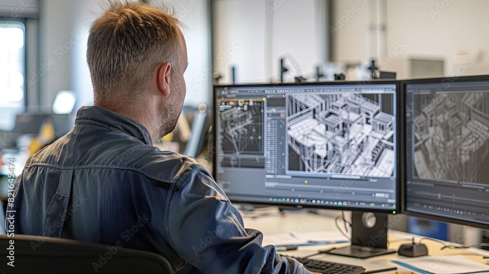 Aufkleber engineer use bim dashboard showing real-time construction analytics