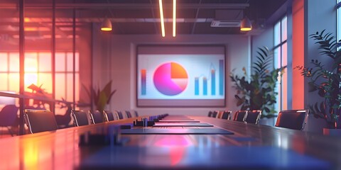 Corporate Training Workshop in a Contemporary Office Setting with Interactive Digital Presentation