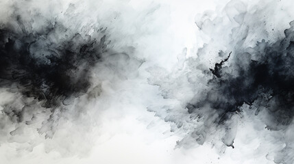 Black watercolor background. Aquarelle colorful texture.