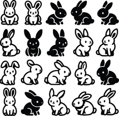 Rabbit silhouette Vector