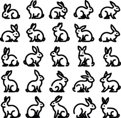 Rabbit silhouette Vector