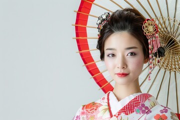 Portrait of a Young Asian Woman with Natural Beauty and Radiant Skin Captivating Eyes and Serene Expression