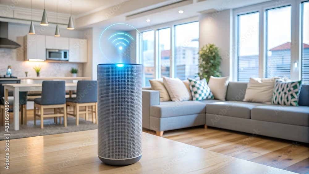 Poster ai-powered voice assistants and smart speakers for comprehensive home automation and control