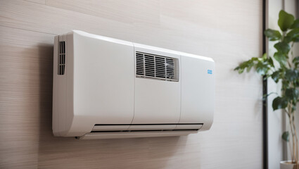 A white air conditioning unit