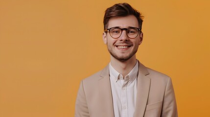 Confident Young Business Professional Smiling in Casual Office Setting