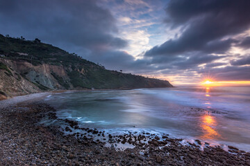 Tranquil Coastal Sunset at Bluff Cove