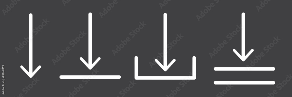 Aufkleber download and upload icon buttons set. white download or upload icon. files download and upload icons