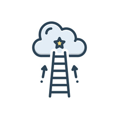 Color illustration icon for motivation
